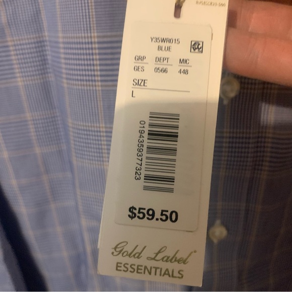 Men’s Roundtree & Yorke Gold Label Button Up Shirt NWT - Picture 5 of 8